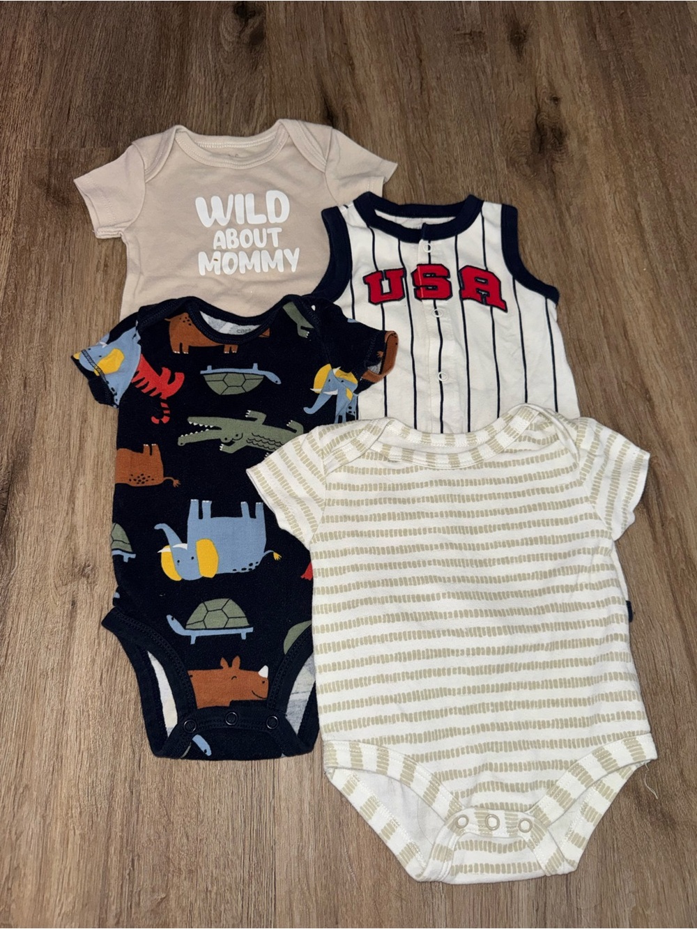 Baby Boy Short Sleeve Bodysuit Lot Size 6 Months